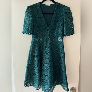 Sandro green lace dress. Size 34. Like new
